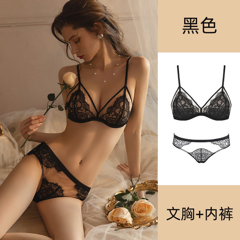 Women’s French Triangle Lace Bra Set