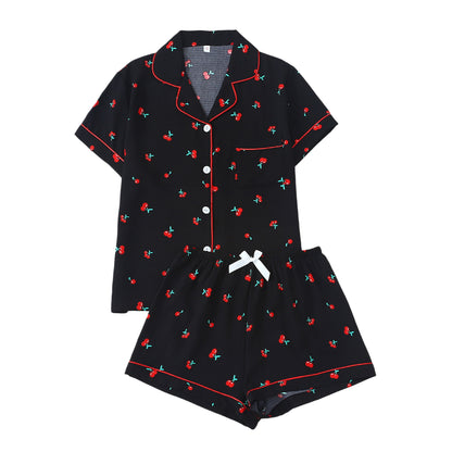 Women’s Printed Short Sleeve Pajama Set