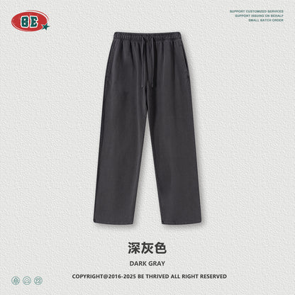 Men’s Heavyweight Cotton Straight-Leg Casual Pants