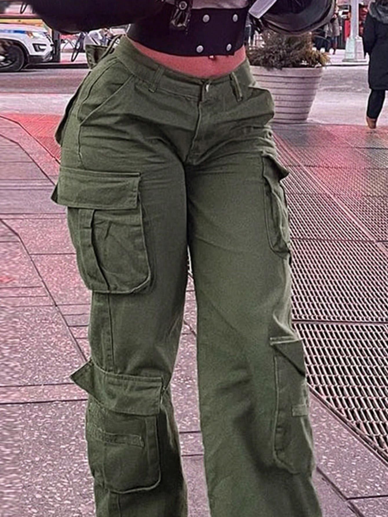 Women’s Retro Multi-Pocket Cargo Pants