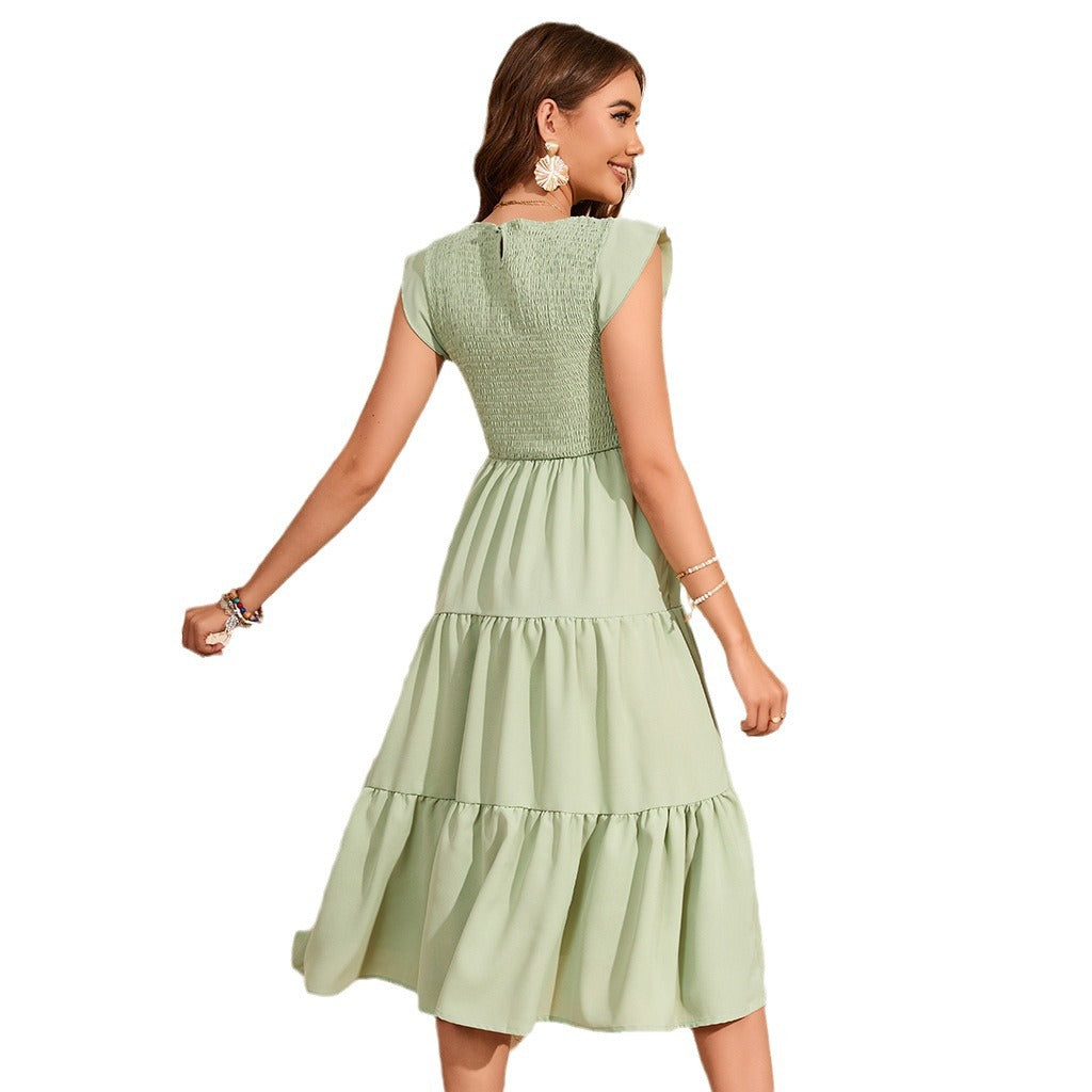 Women’s Chiffon Pleated Maternity Maxi Dress