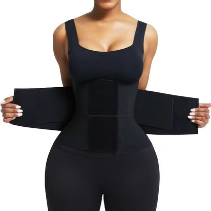 Cross-border abdominal belt waist postpartum autumn and winter plus-size double-layer women's slimming abdominal tucking warm belt spot wholesale