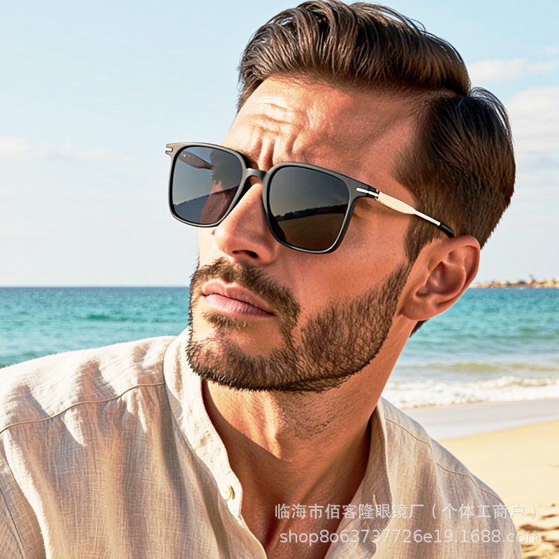 Men’s Polarized Square Frame Sunglasses