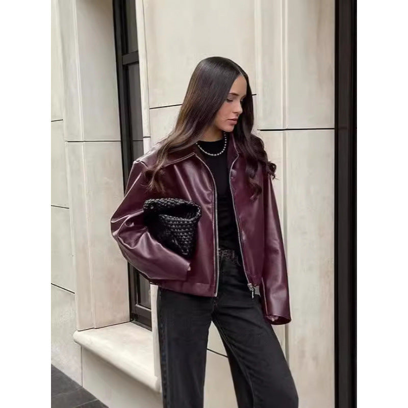 Women’s Biker Style Leather Jacket
