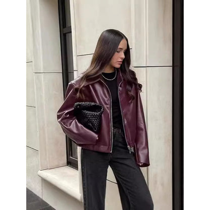 Women’s Biker Style Leather Jacket