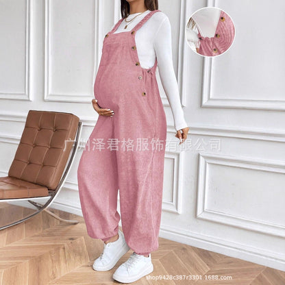 Women’s Adjustable Maternity Cargo Jumpsuit