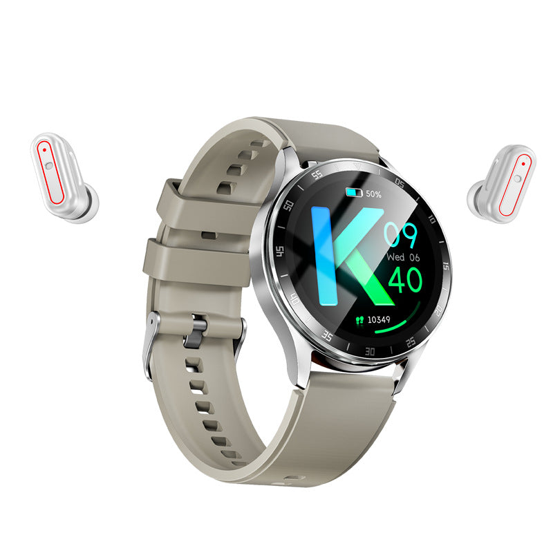 Cross-border X10 Smart Watch Bluetooth Headset 2 in 1 Metal Case IP67 Waterproof Clamshell Sports Pedometer Watch