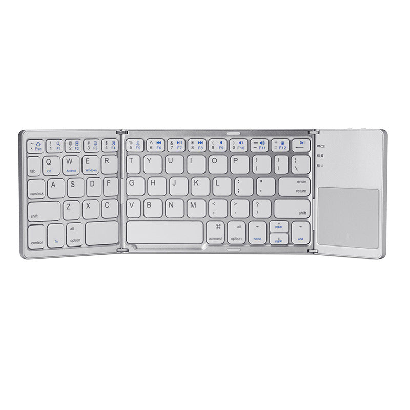 Tri-Fold Wireless Bluetooth Keyboard with Touchpad