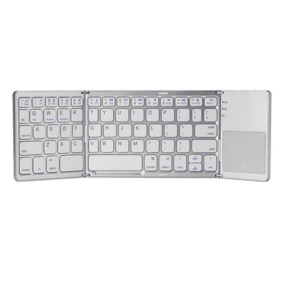 Tri-Fold Wireless Bluetooth Keyboard with Touchpad