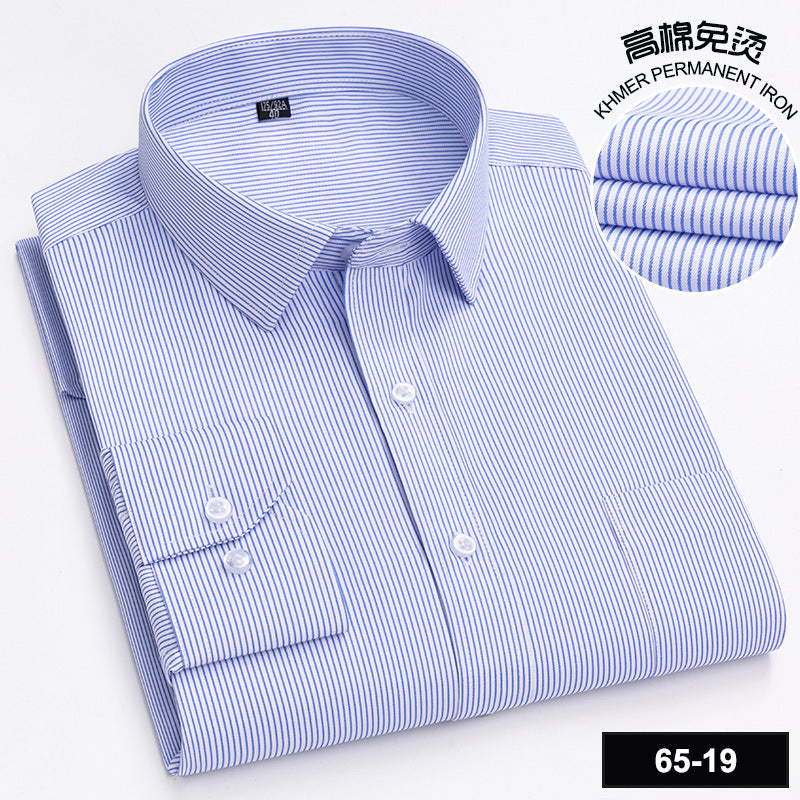 Men’s Cotton Plaid Long-Sleeve Casual Shirt