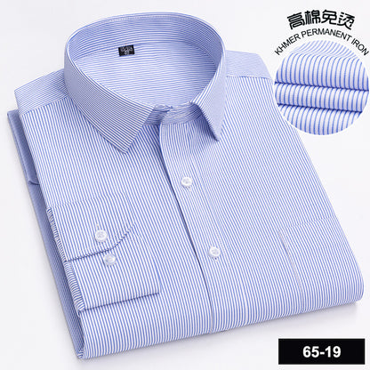Men’s Cotton Plaid Long-Sleeve Casual Shirt