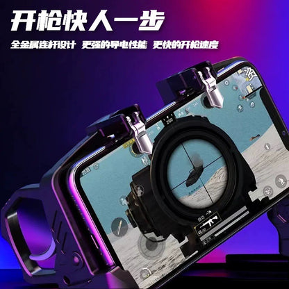 Cross-border K21 mobile game controller Peacekeeper Elite six-finger linkage PUBG pressure gun auxiliary grip buttons