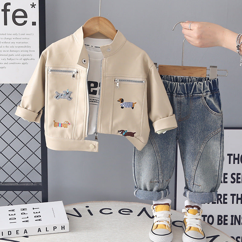 Boys’ Long Sleeve 3-Piece Outfit Set
