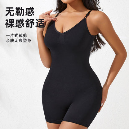 European and American cross-border plus-size one-piece suspender shapewear, belly lift, hip lift, waist boxer, women's beauty slim shapewear