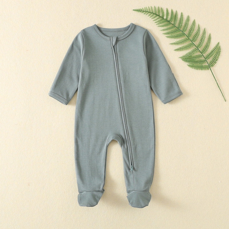 Baby Autumn Winter Long Sleeve Zipper Romper