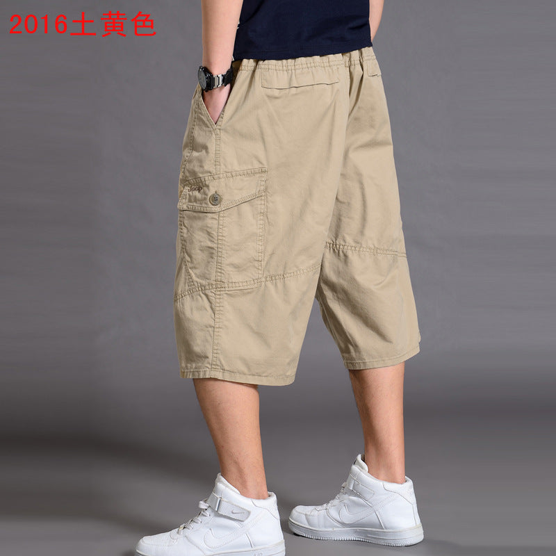 Men’s Loose-Fit 7/8 Cropped Cargo Pants