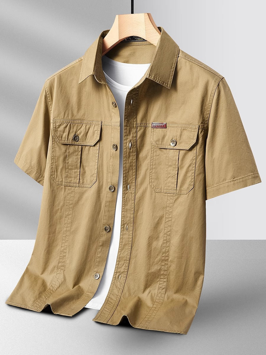 Men’s American Workwear Multi-Pocket Short-Sleeve Shirt