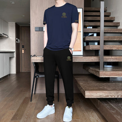 Men’s Ice Silk Short Sleeve Sports Set