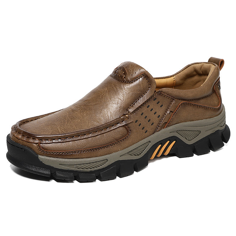 Men’s Plus-Size Leather Outdoor Hiking Shoes
