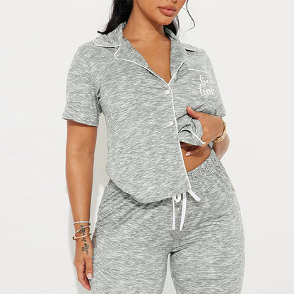 Women’s Embroidered Pajama Set