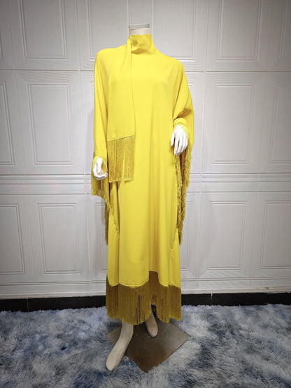 Women’s Tassel Pullover Long Dress