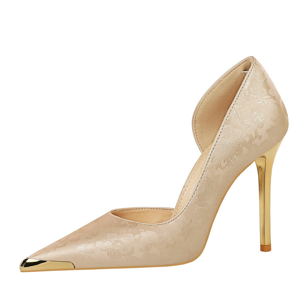 Women’s Satin Pointed-Toe Stiletto Heels