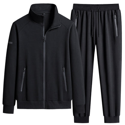 Men’s Stand Collar Cotton Sports Set