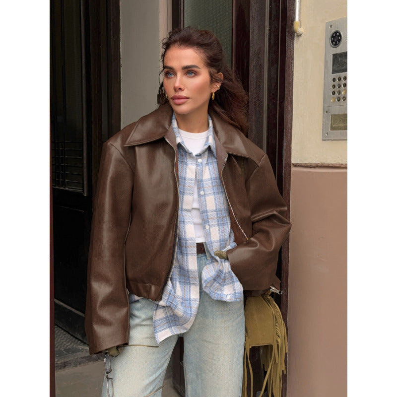 Women’s Biker Style Leather Jacket