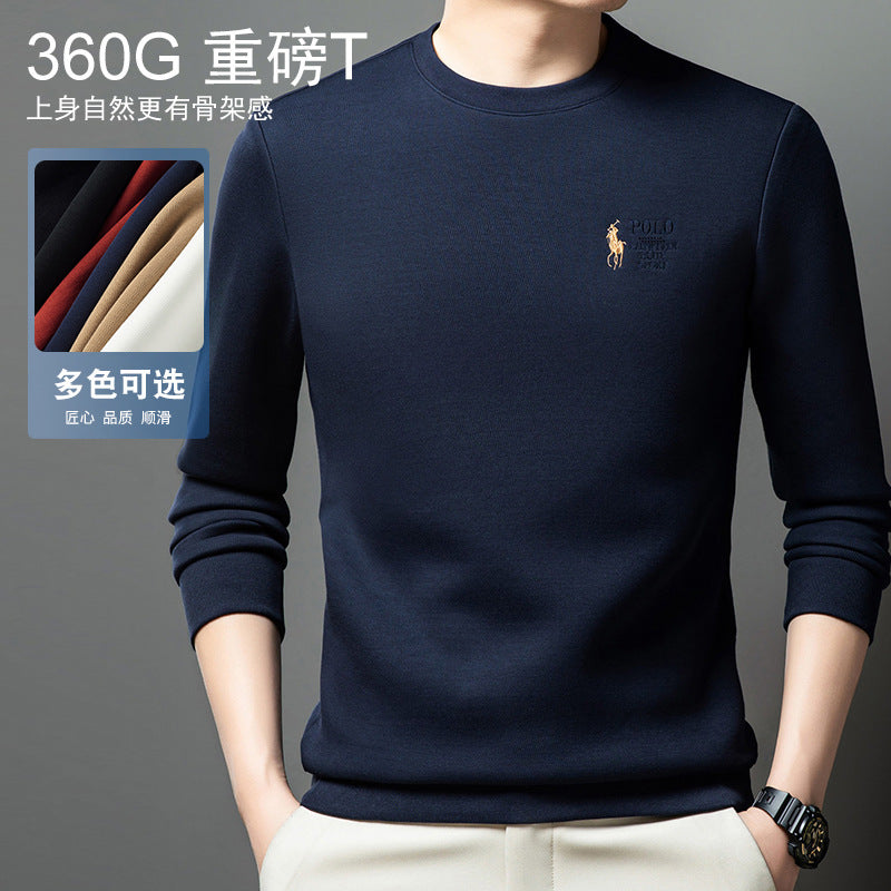 Men’s Embroidered Crew Neck Cotton Sweatshirt