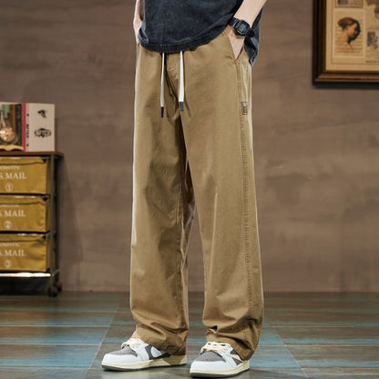 Men’s Cotton Wide-Leg Cargo Pants