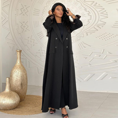 Women’s Striped Long Cardigan Abaya