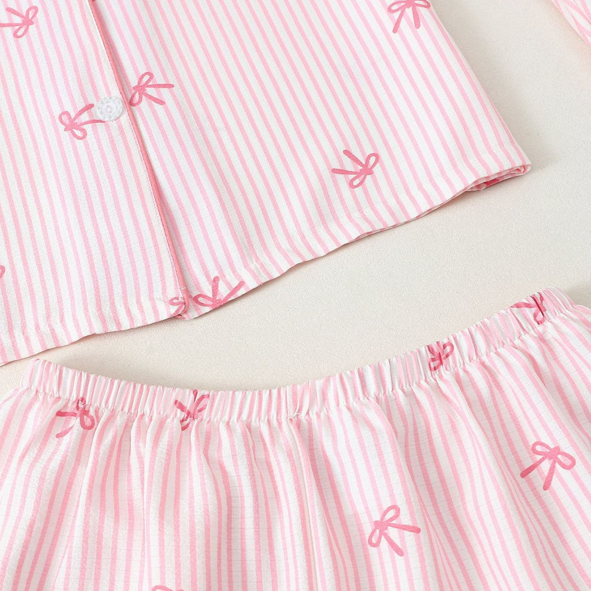 Women’s Bubble Wrinkle Short Sleeve Pajama Set