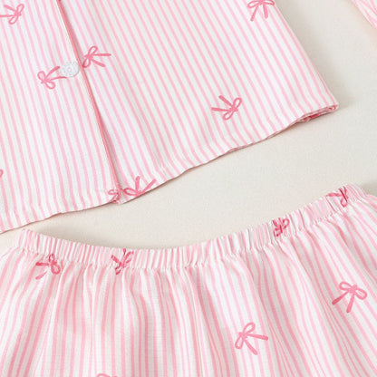 Women’s Bubble Wrinkle Short Sleeve Pajama Set
