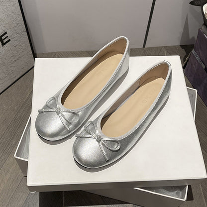 Women’s Genuine Leather Bow Ballet Flats