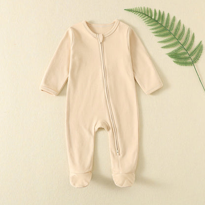 Baby Autumn Winter Long Sleeve Zipper Romper
