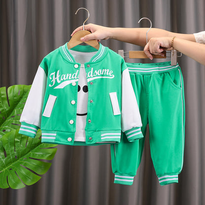 Boys’ Korean Style Corduroy Two-Piece Set