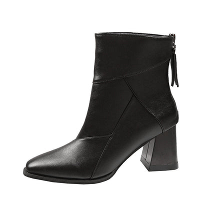 Women’s British Style Chunky Heel Martin Boots