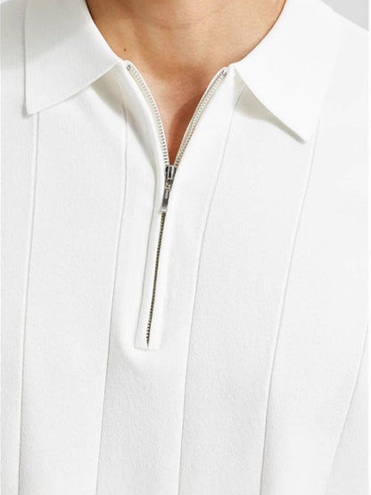 Men’s Ice Silk Mock Neck Knit Shirt