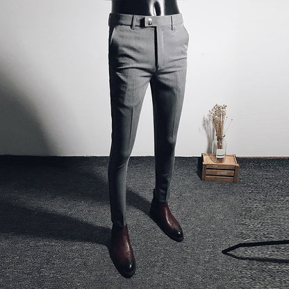Men’s Slim Fit Cropped Suit Pants
