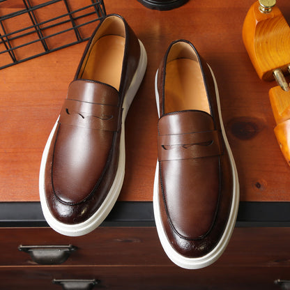 Men’s Plus Size Leather Casual Loafers