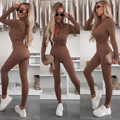 Women’s Slim-Fit Zip-Up Jumpsuit