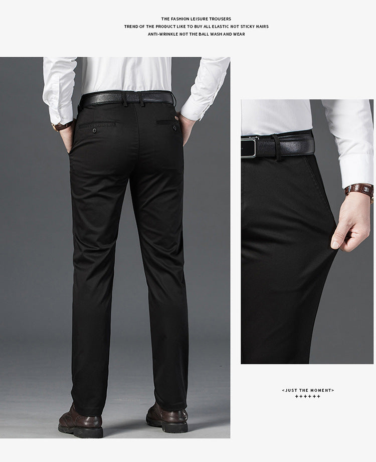 Men’s Slim Fit Business Casual Straight-Leg Pants