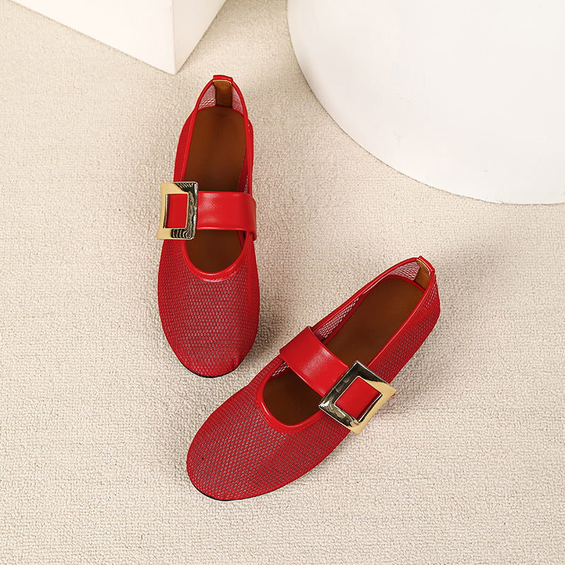 Women’s Breathable Mesh Mary Jane Flats