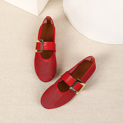 Women’s Breathable Mesh Mary Jane Flats