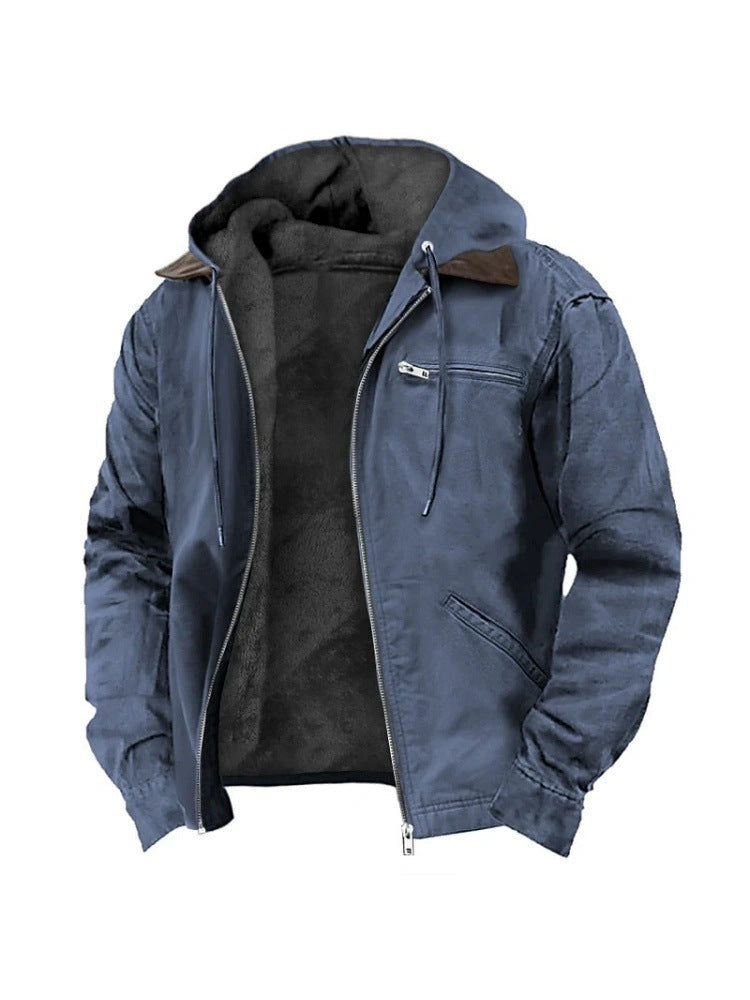 Men’s Fleece-Lined Hooded Pilot Jacket