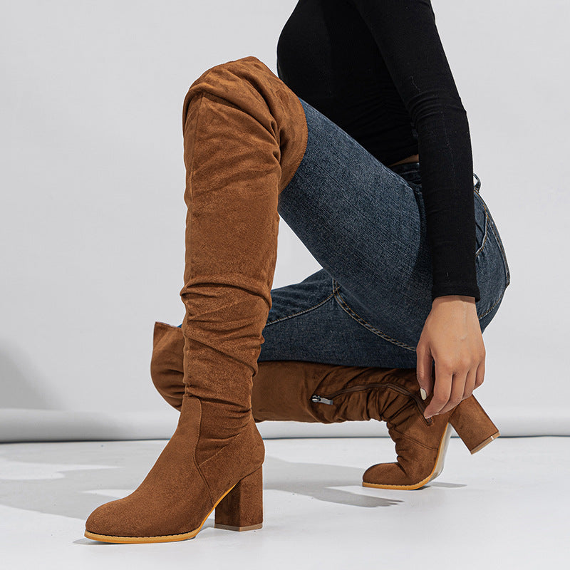 Women’s Over-the-Knee Block Heel Boots