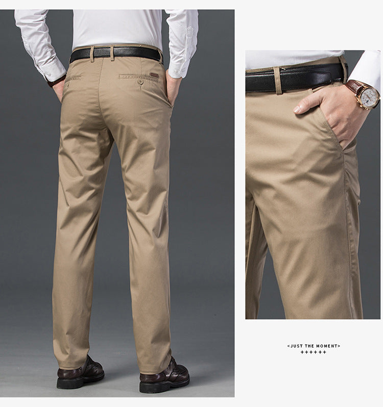 Men’s Slim Fit Business Casual Straight-Leg Pants