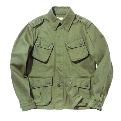 Men’s American Retro Washed Cargo Jacket