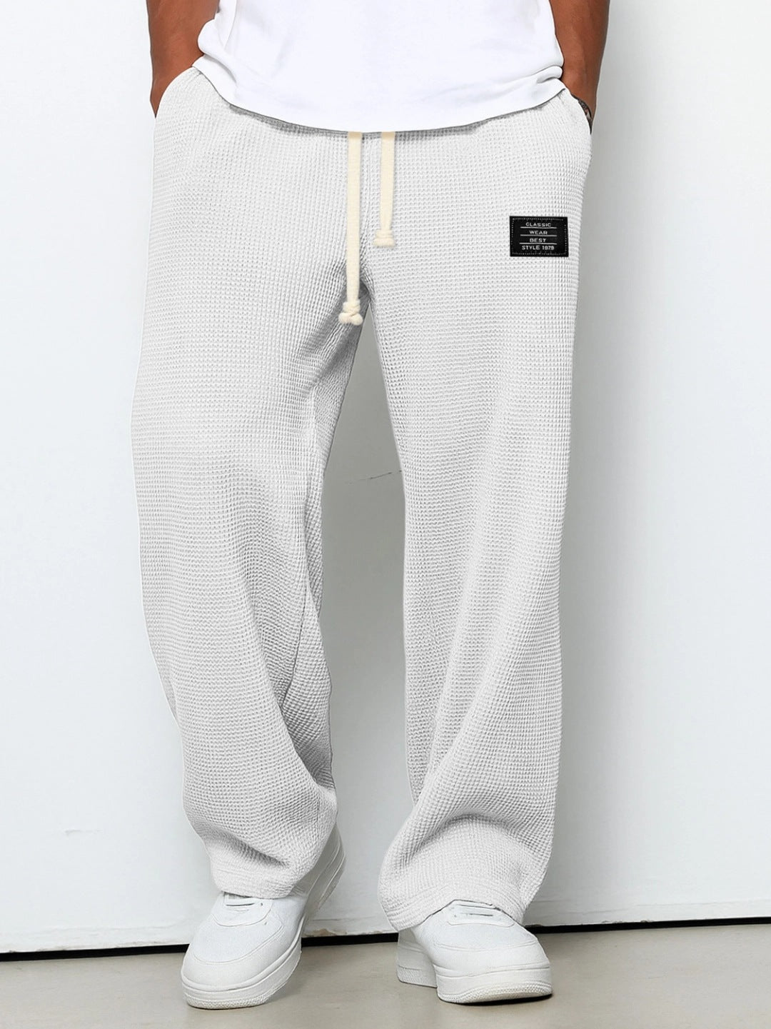 Men’s Loose-Fit Drape Straight-Leg Sweatpants