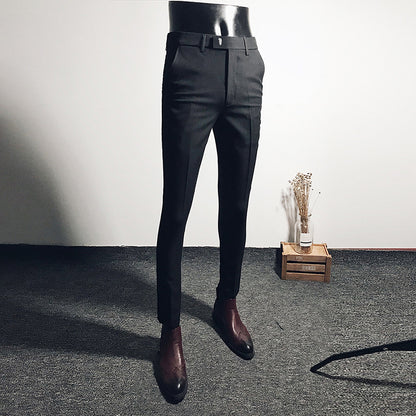Men’s Slim Fit Cropped Suit Pants
